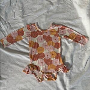 Kate Quinn Floral Bamboo Ruffle Bodysuit